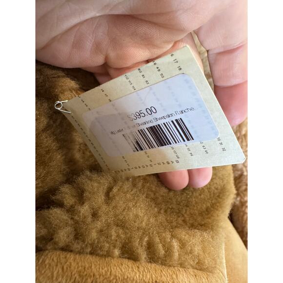 Vintage 1980s Shearling Sheepskin Coat Jacket Germany Antler Men's Munich XL - Picture 3 of 6